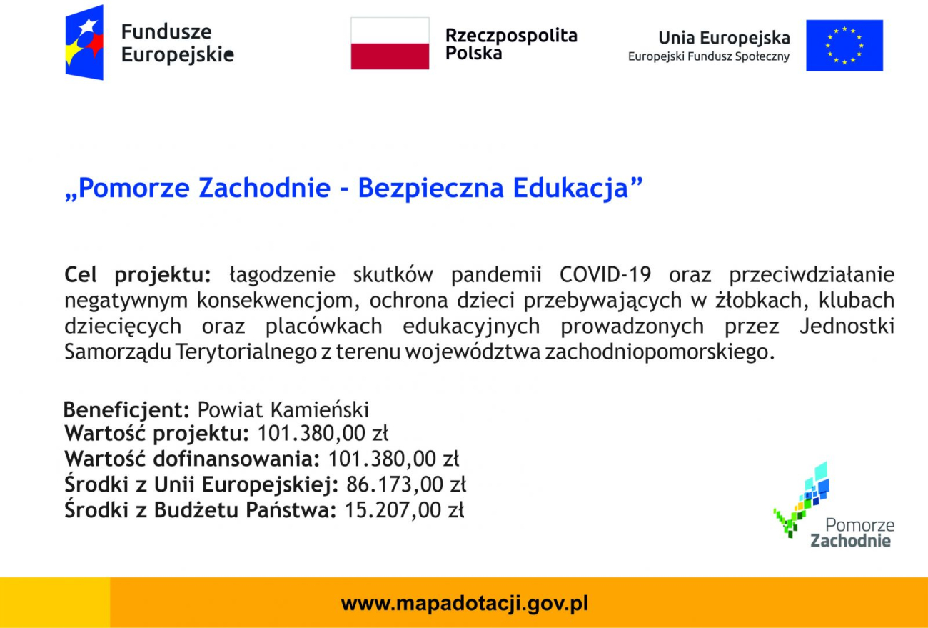 Grafika "Pomorze Zachodnie - Bezpieczna Edukacja"